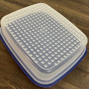 Vintage Tupperware Large Season Serve Marinade Container Blue #1294 & #1295